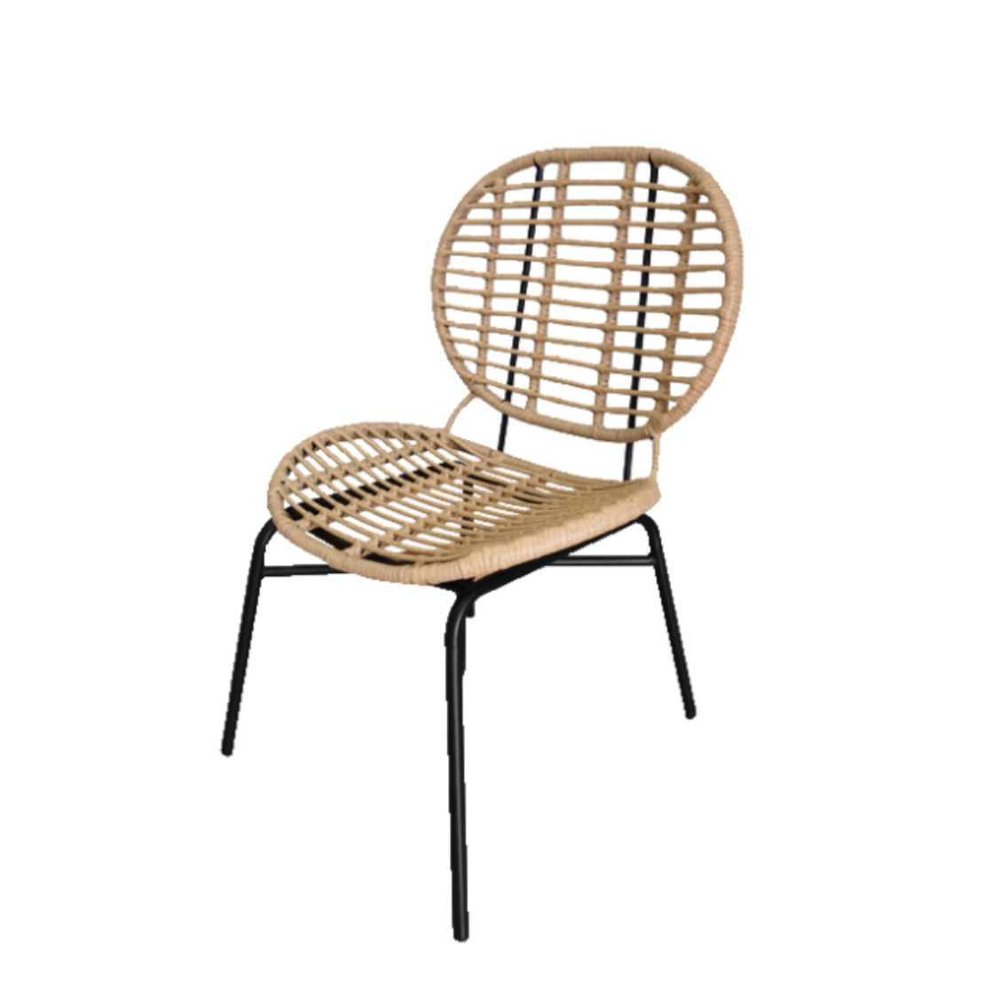 FOREST CHAIR PE WOVEN NATURAL BLACK 59x63xH87cm PRC