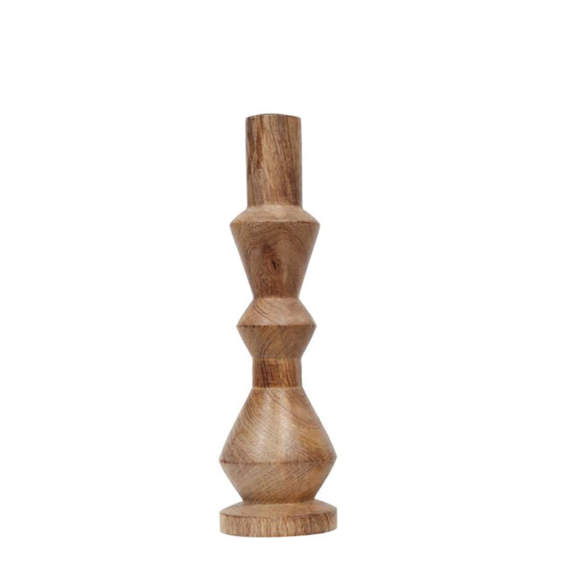 GELAP L CANDLE HOLDER WOOD MANGO NATURAL D7xH30cm