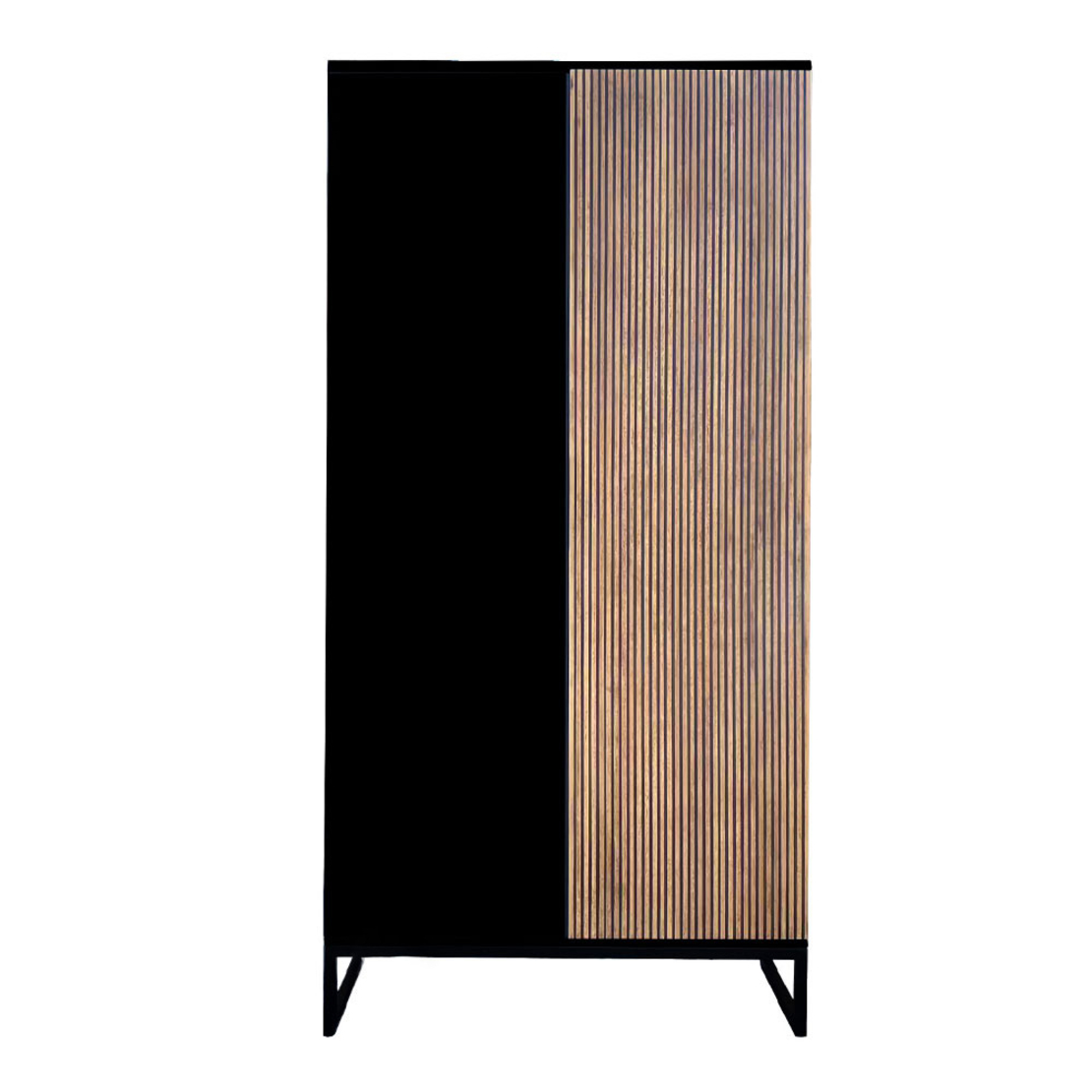 MYSTERY WARDROBE 2DOORS MELAMINE NATURAL DARK BLACK 104x39x210 E1 PRC