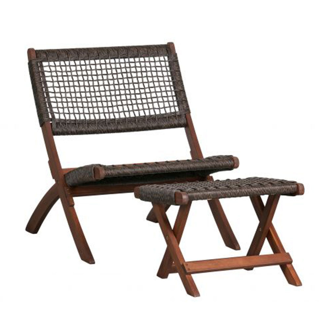 MESH CHAIR FOLDING HIGH DENSITY POLYETHYLENE BROWN ANTIQUE WALNUT 78x60xH72,5cm VN