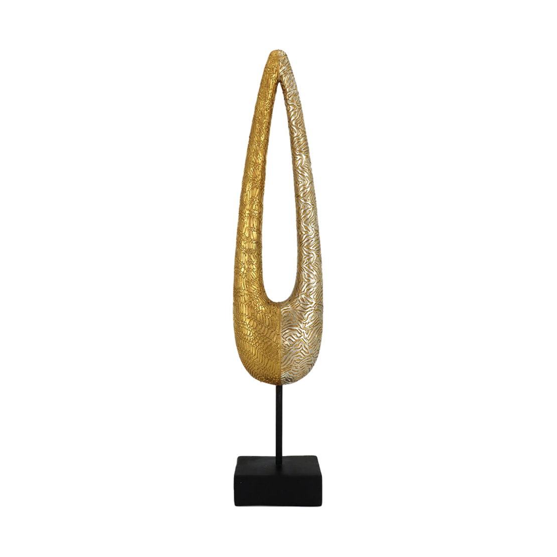DRIP 1 DECO POLYRESIN GOLD BLACK 8,5x5,5xH40,5cm P