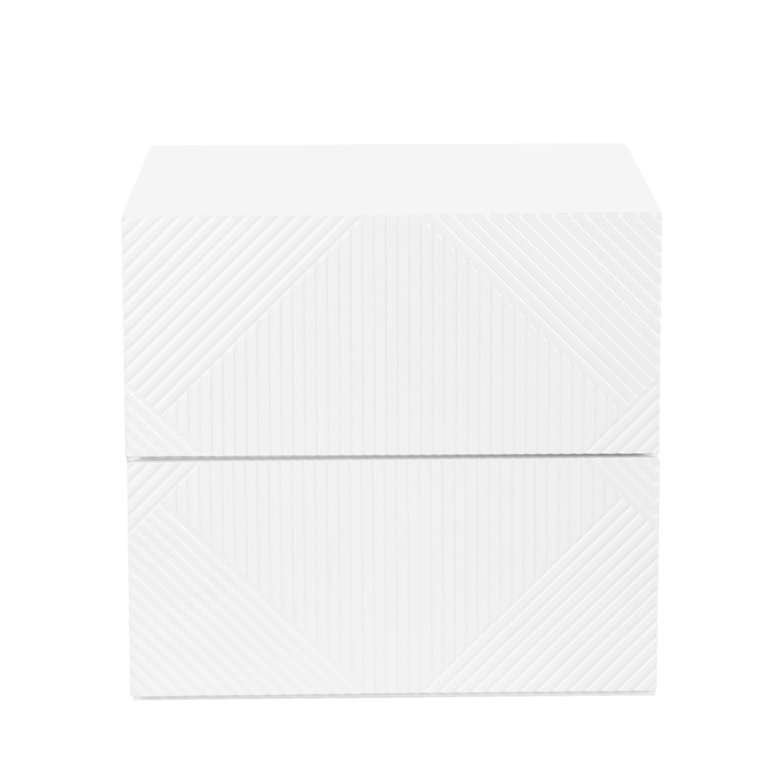 MEZZA LUNA NIGHTSTAND 2DRAWERS MDF WHITE E1 PRC