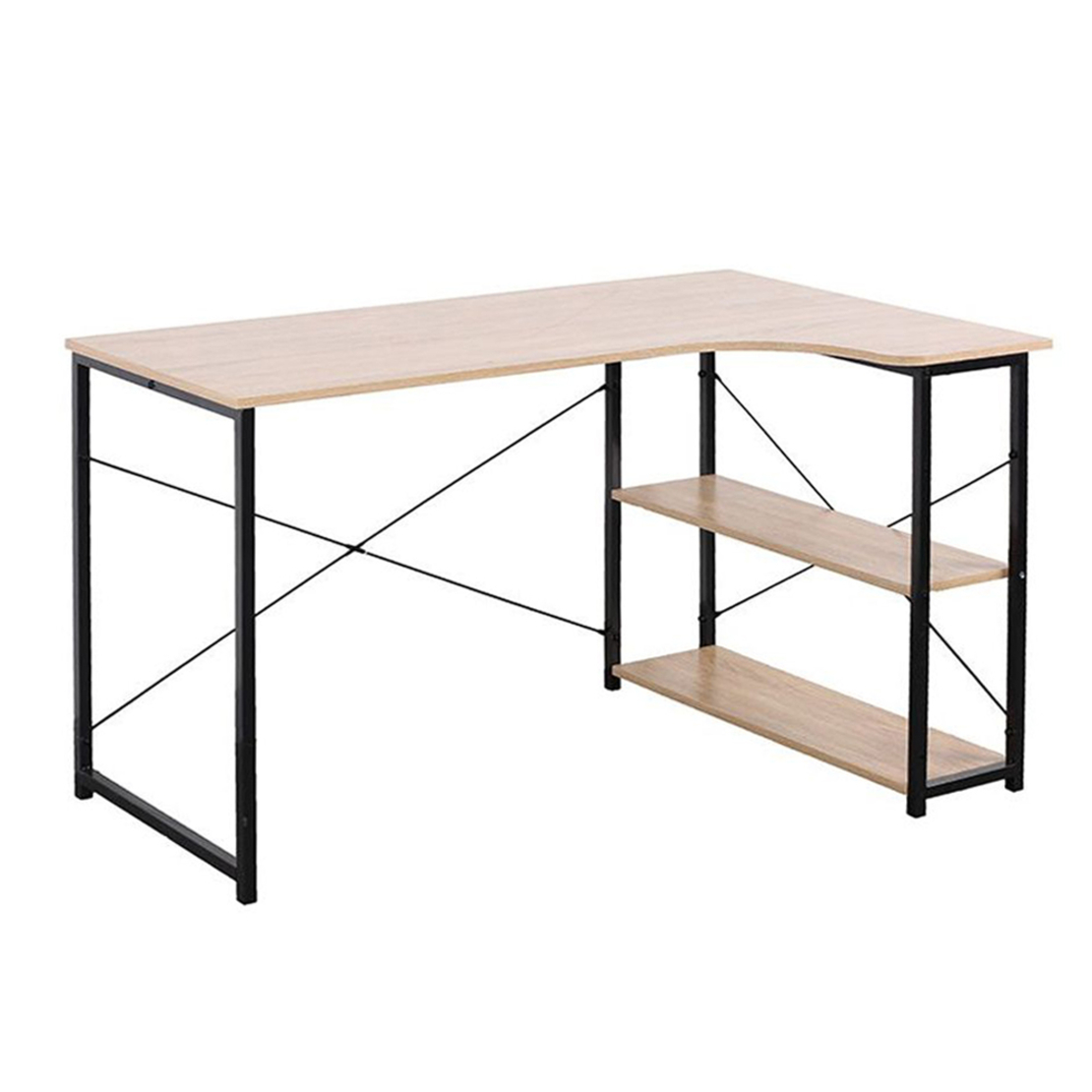 EDGE DESK CHIPBOARD WITH MELAMINE SONOMA BLACK 120