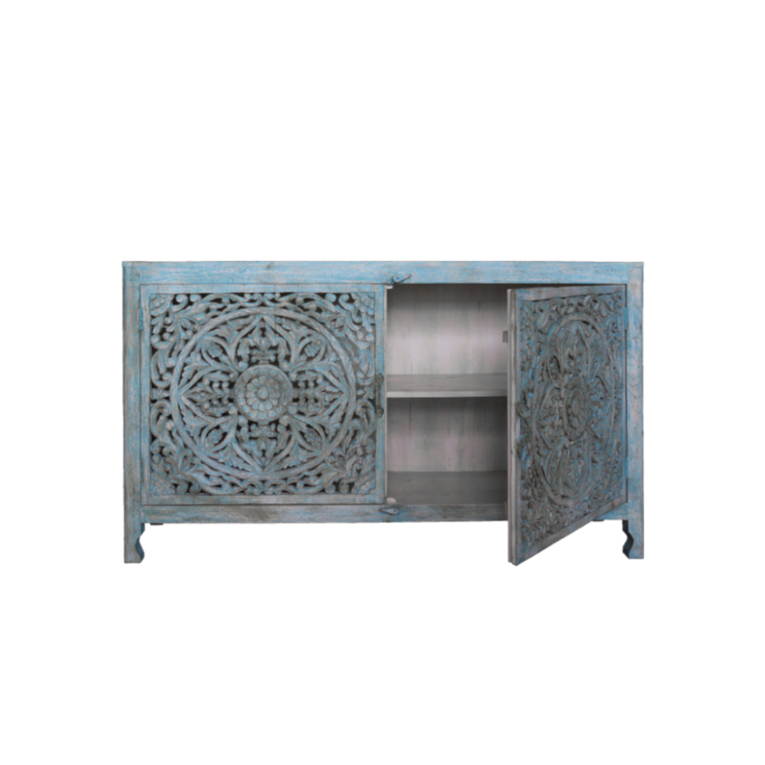KRISNA SIDEBOARD WOOD MANGO MINT ANTIQUE WASHED 150x45xH86cm IN