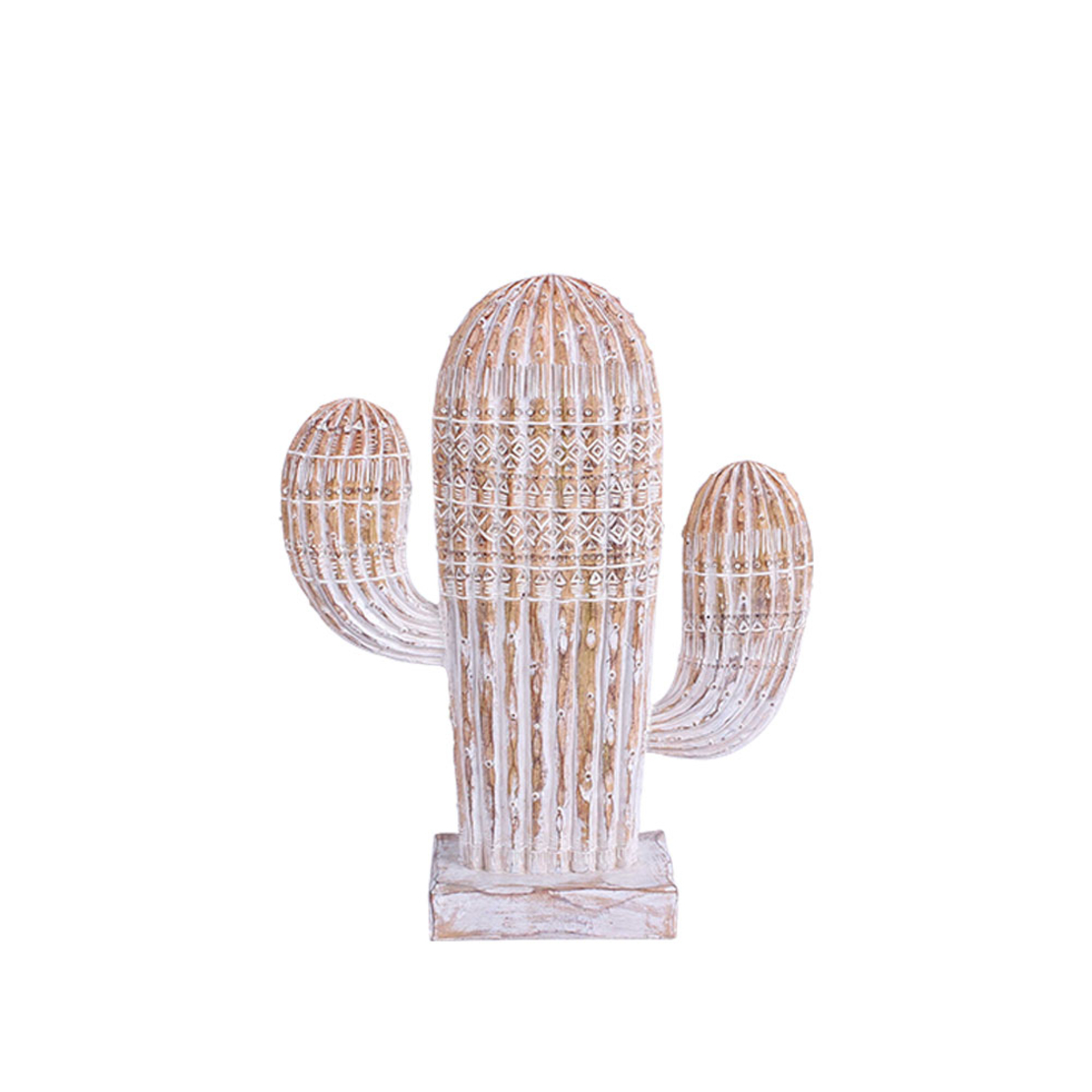 ARIANE 1 DECO CACTUS POLYRESIN NATURAL WHITE 19x6x