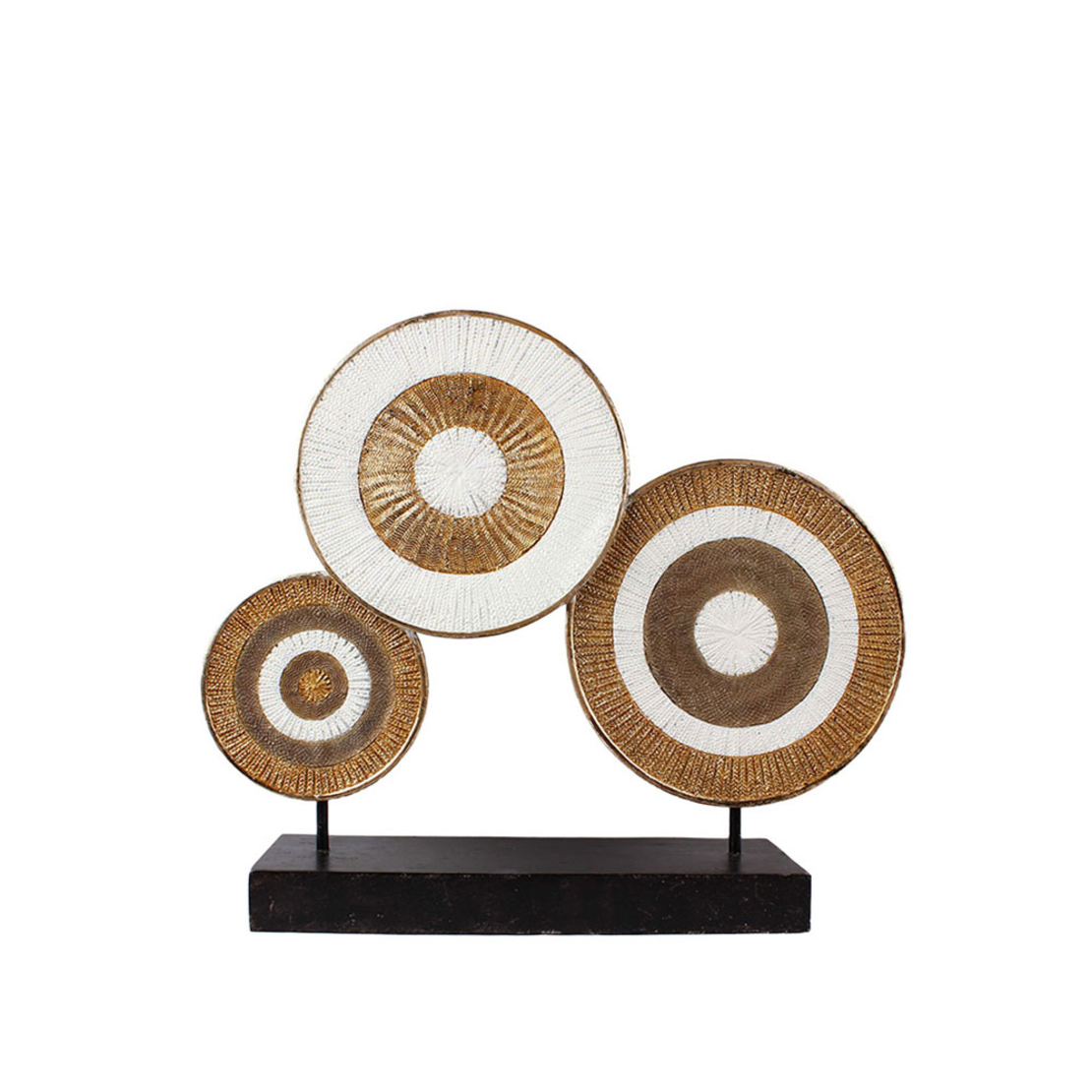 ANHOUR DECO POLYRESIN GOLD WHITE 46,5x10,5xH40,5cm