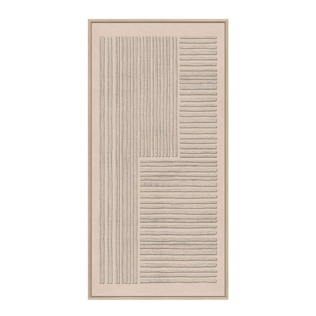 DOUBLER PAINTING CANVAS BEIGE WOOD FRAME NATURAL 8