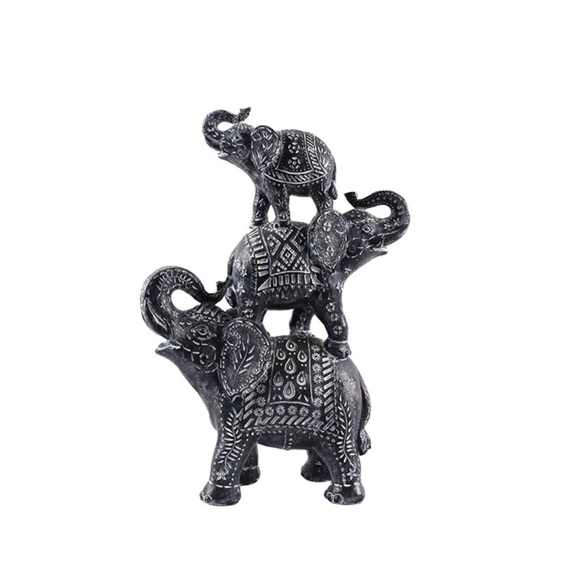 IRAMBA 4 DECO POLYRESIN BLACK WHITE 22,8x9,5xH32cm