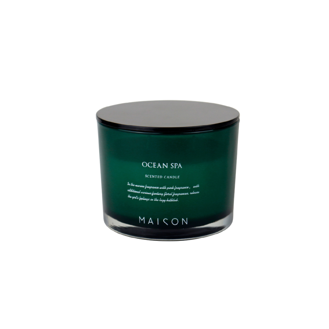 WELLNESS CANDLE SCENTED CANDLE GLASS GREEN BLACK D