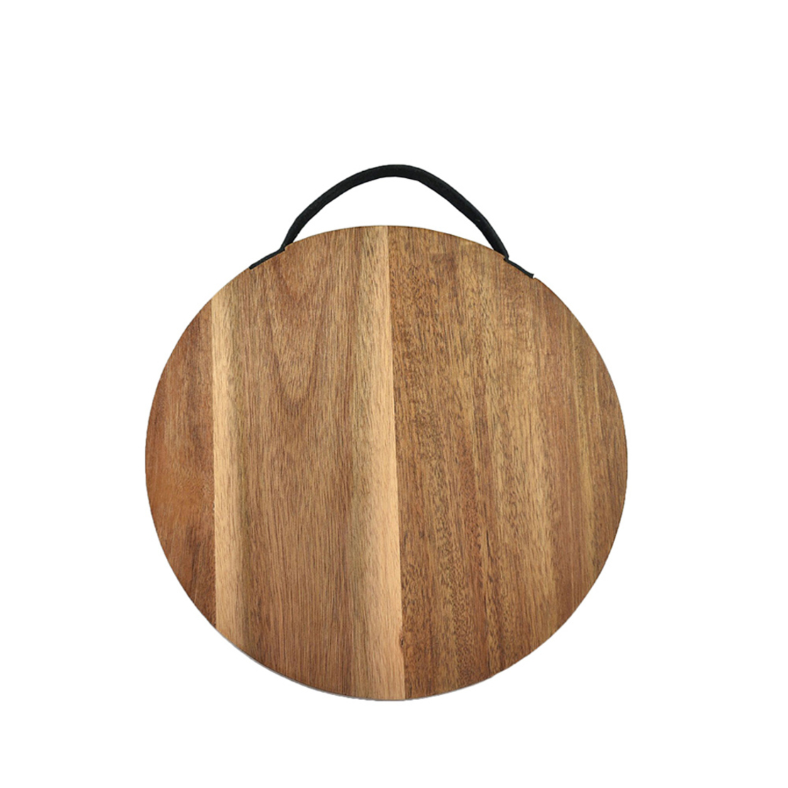 TORRO TRAY CUTTING ACACIA WOOD LEATHER 11x11xH2cm