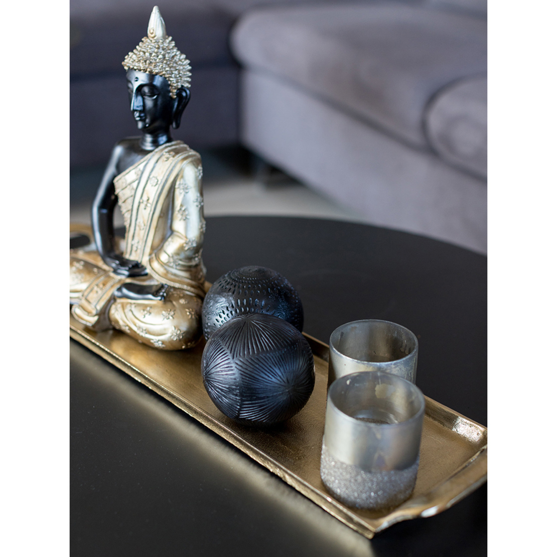 ADORO TRAY ALUMINIUM GOLD 61x16xH4cm IN