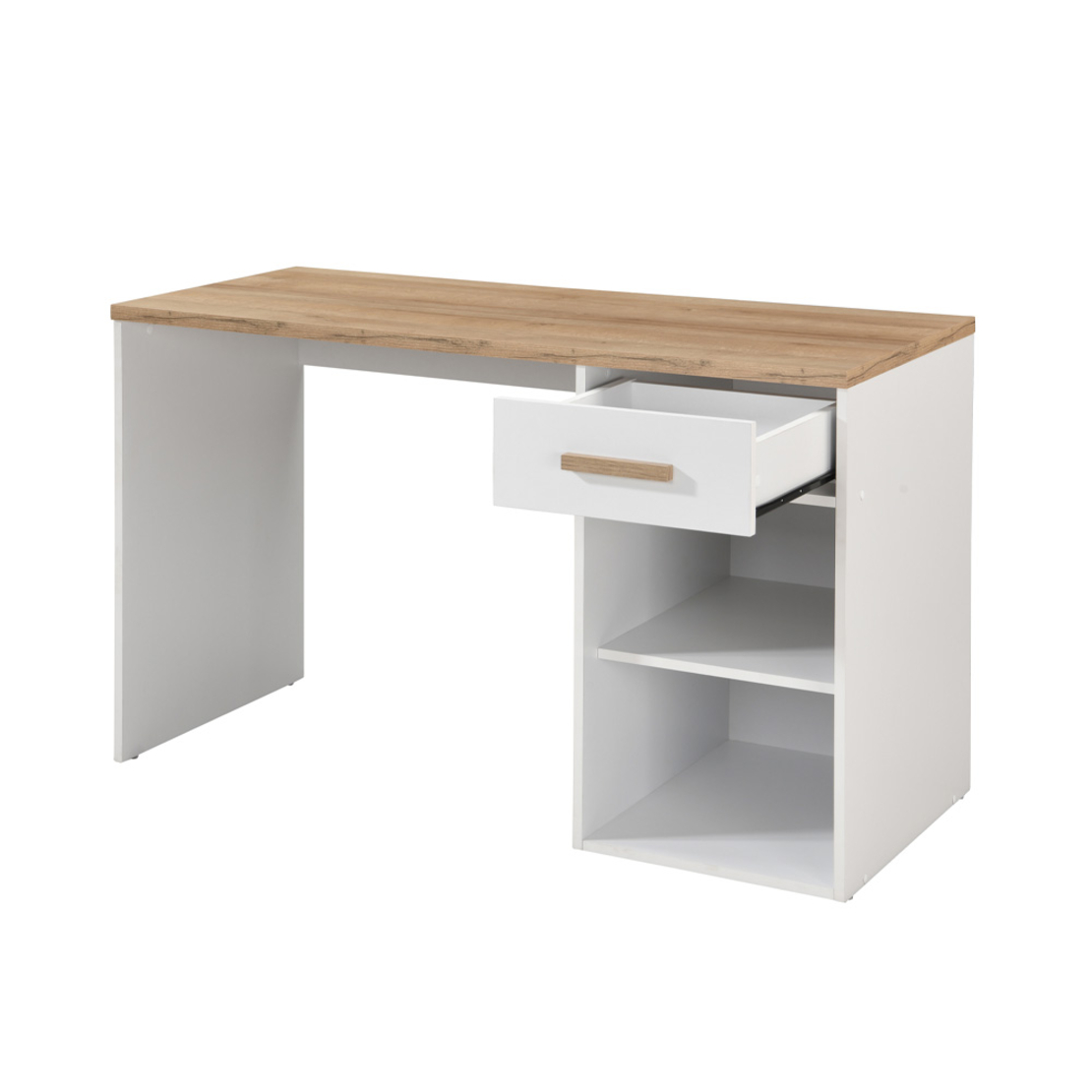 PRACTICO 120 DESK 1DRAWER CHIPBOARD WITH MELAMINE CARTA WHITE NATURAL 120x50xH76cm E1 MY