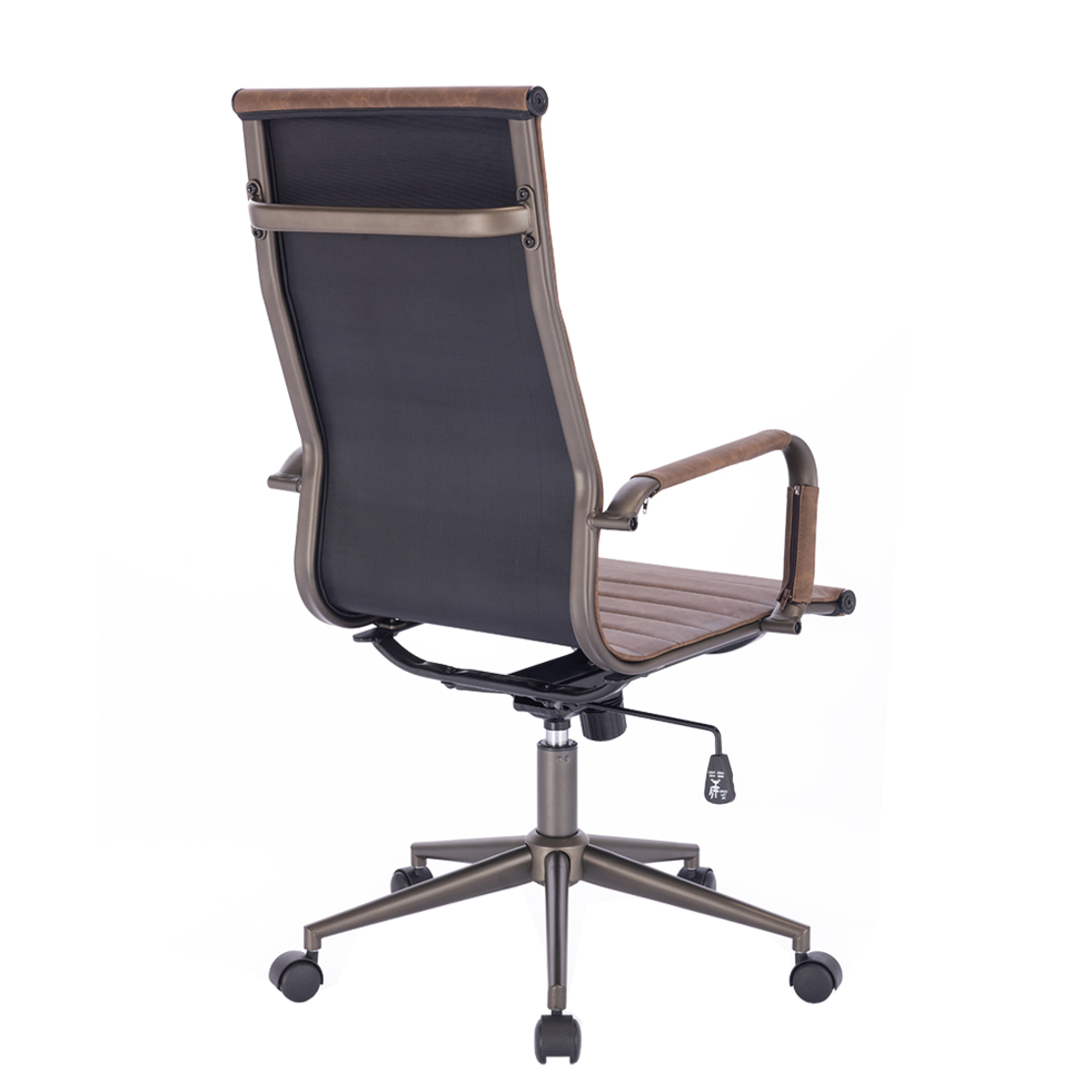 AVANT CHAIR DESK FABRIC COFFEE GUNMETAL 55,5x63xH118cm PRC