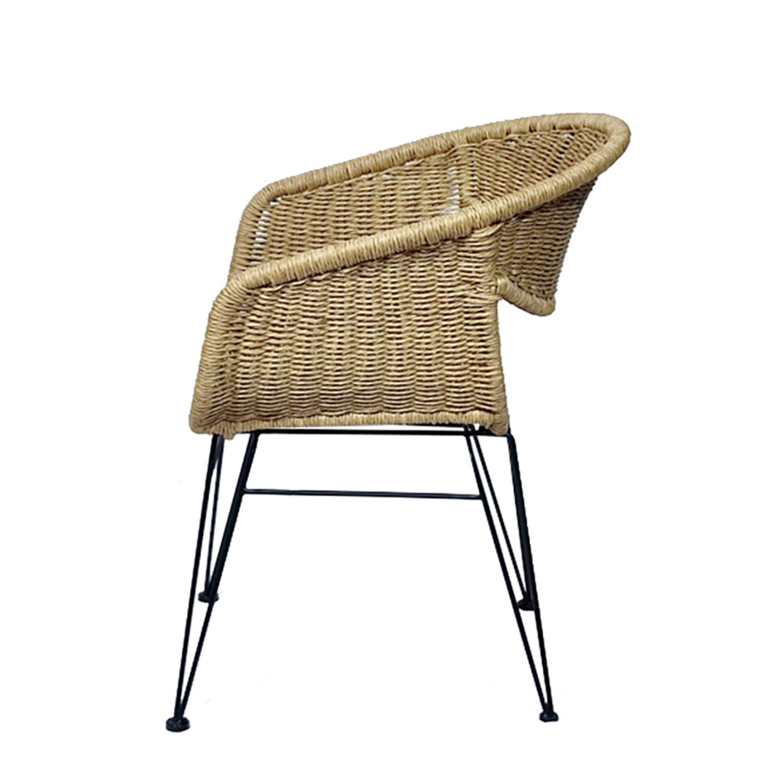 HAVANA CHAIR PE WOVEN NATURAL BLACK 59x64xH80cm PRC