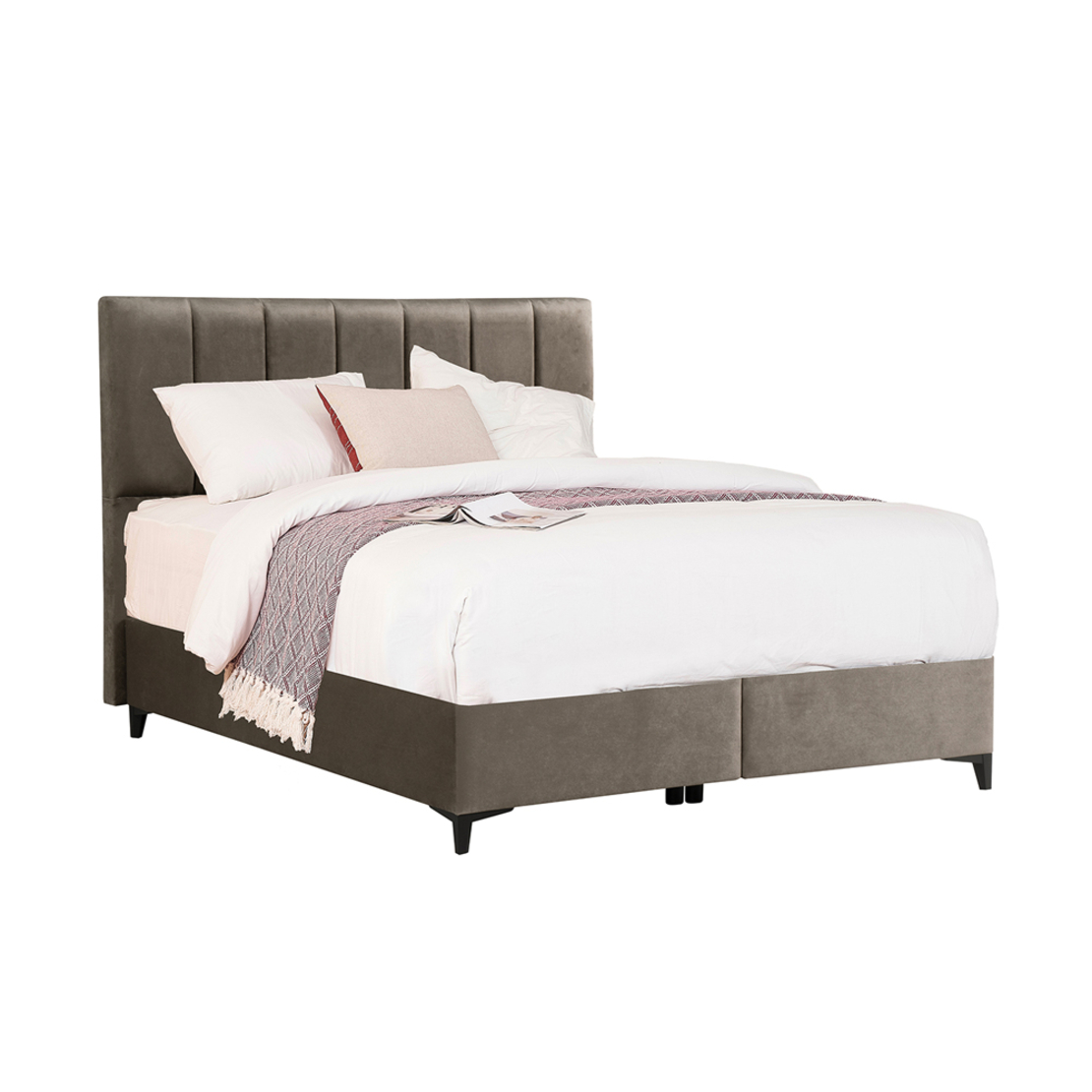 STICKS BED WITH STORAGE (FOR MATTRESS 160x200cm) VELVET CAMEL 05-911 E1 TR