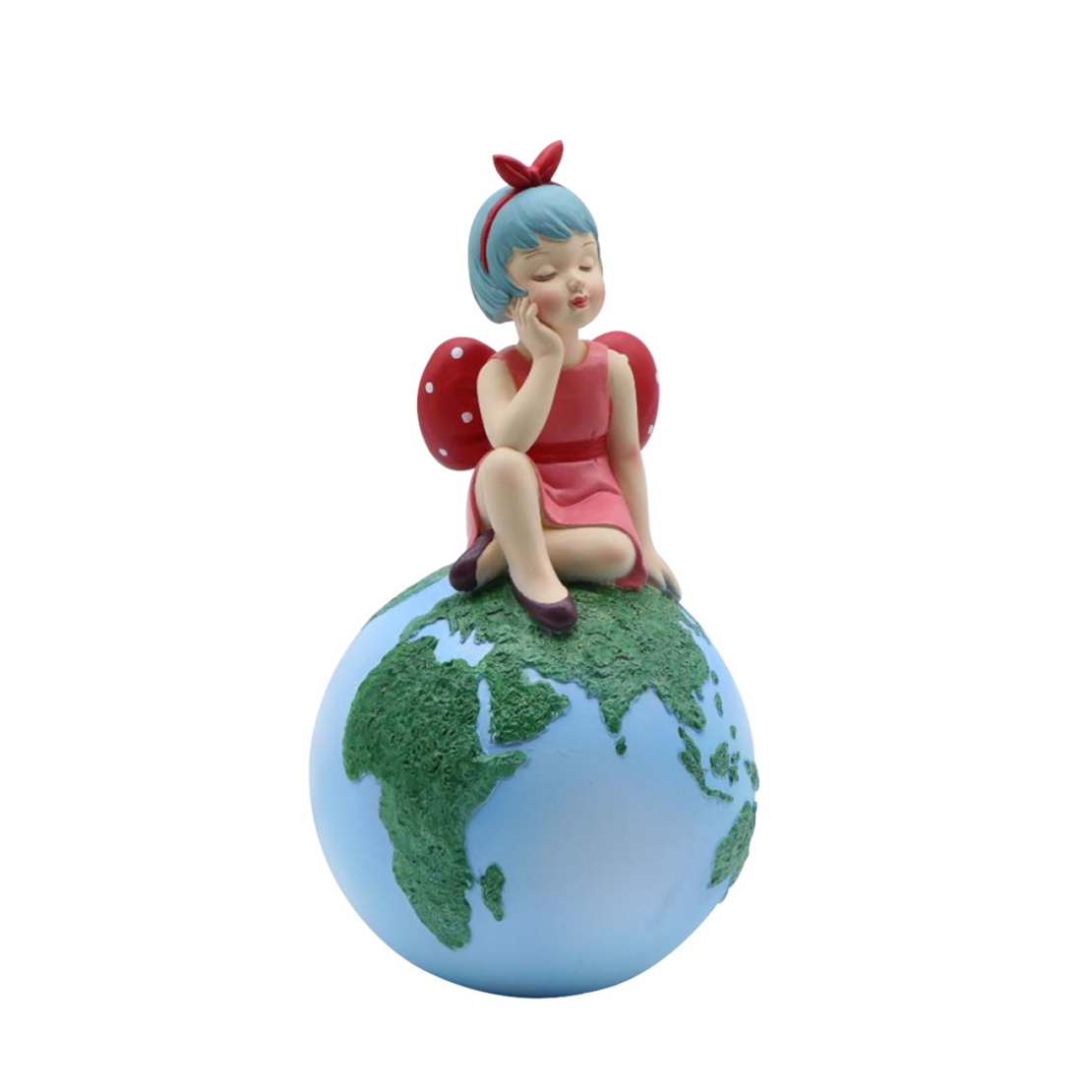 TRAVEL GIRL 3 DECO POLYRESIN MULTICOLOR D12,5xH24c