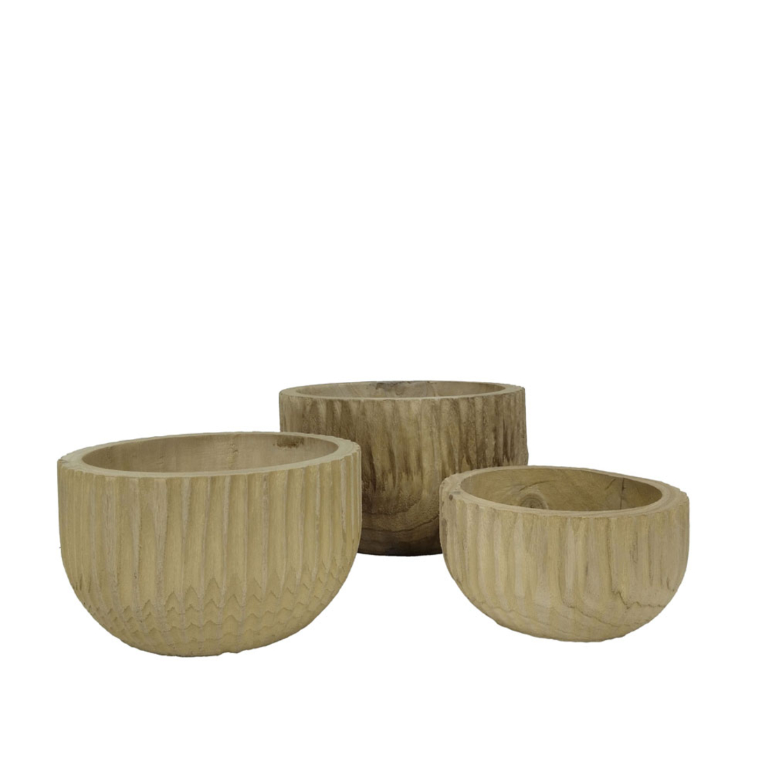 SONTO BOWL SET 3PCS 29x29x17 WOOD NATURAL
