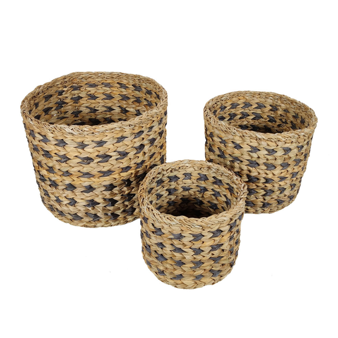 NIL BASKET SET 3PCS SEAGRASS NATURAL 30x30xH25cm