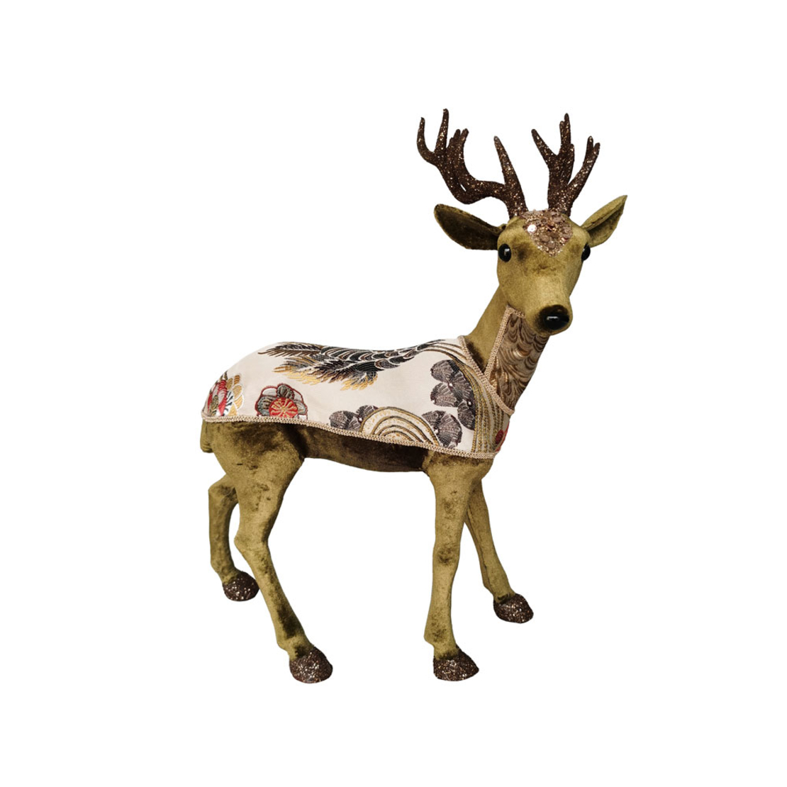 XMAS DASHER BROCADE B REINDEER MULTICOLOR PRC