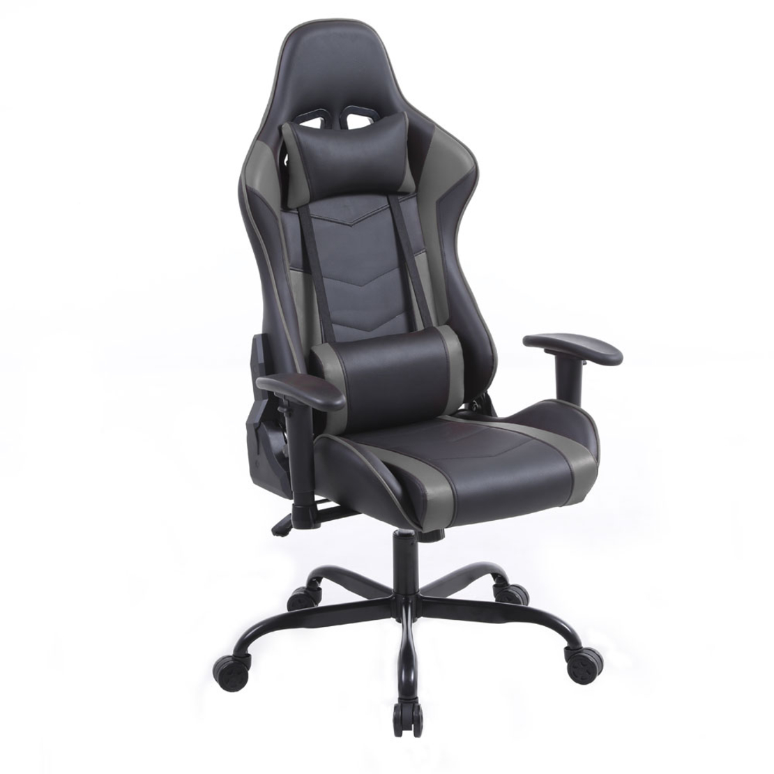 EXPLOR GAMING CHAIR DESK FABRIC BLACK METAL GREY METAL 50x71xΗ135cm PRC