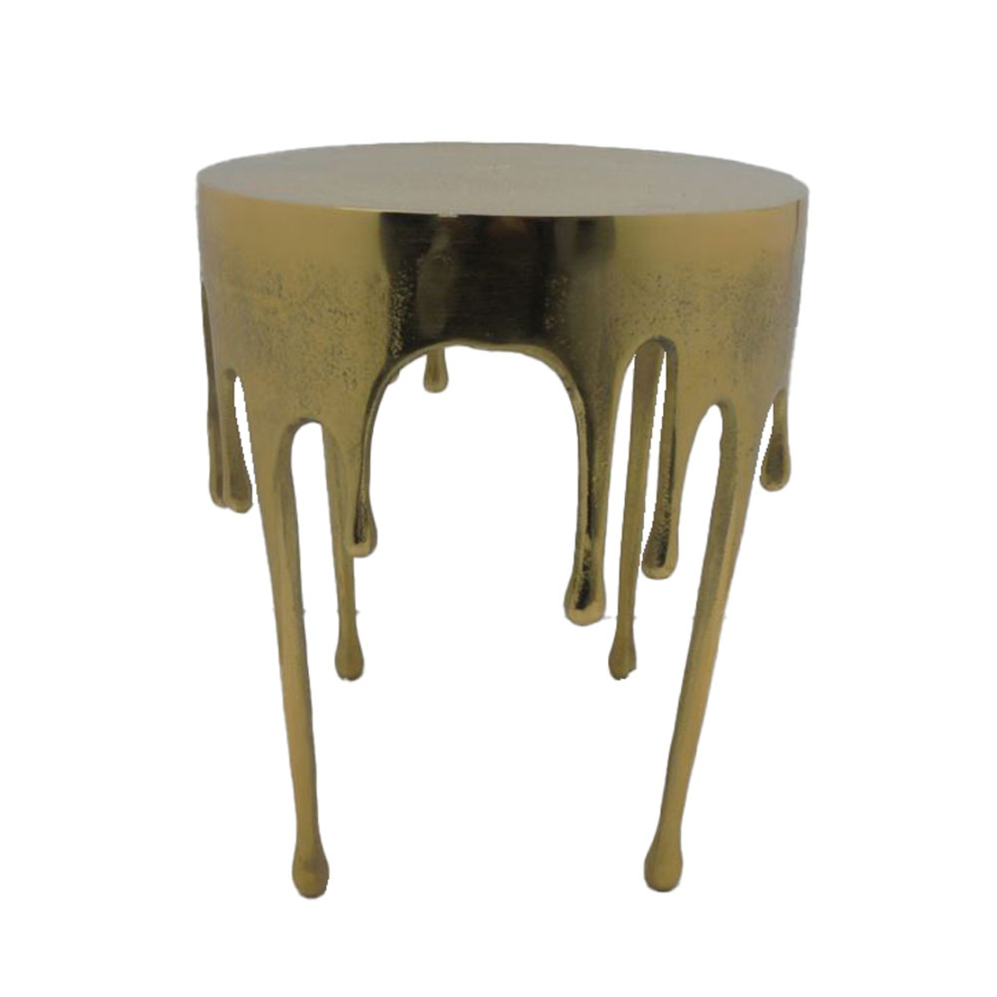 DROP SIDE TABLE ALUMINIUM GOLD 34,25x34,25xH44,5cm IN