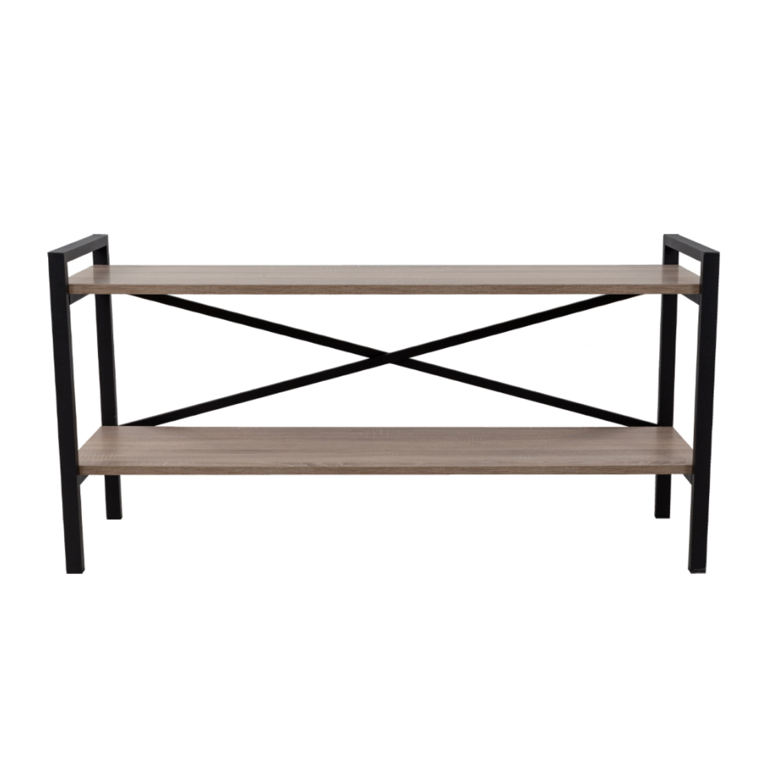 SMART TV STAND SHELF MELAMINE SONOMA BLACK METAL 120x35xH60cm E1 TR