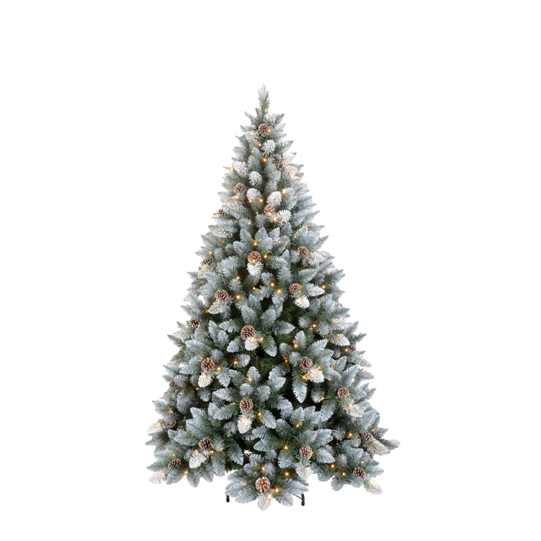XMAS PINE SNOWY TREE WITH LED PVC GREEN WHITE D117