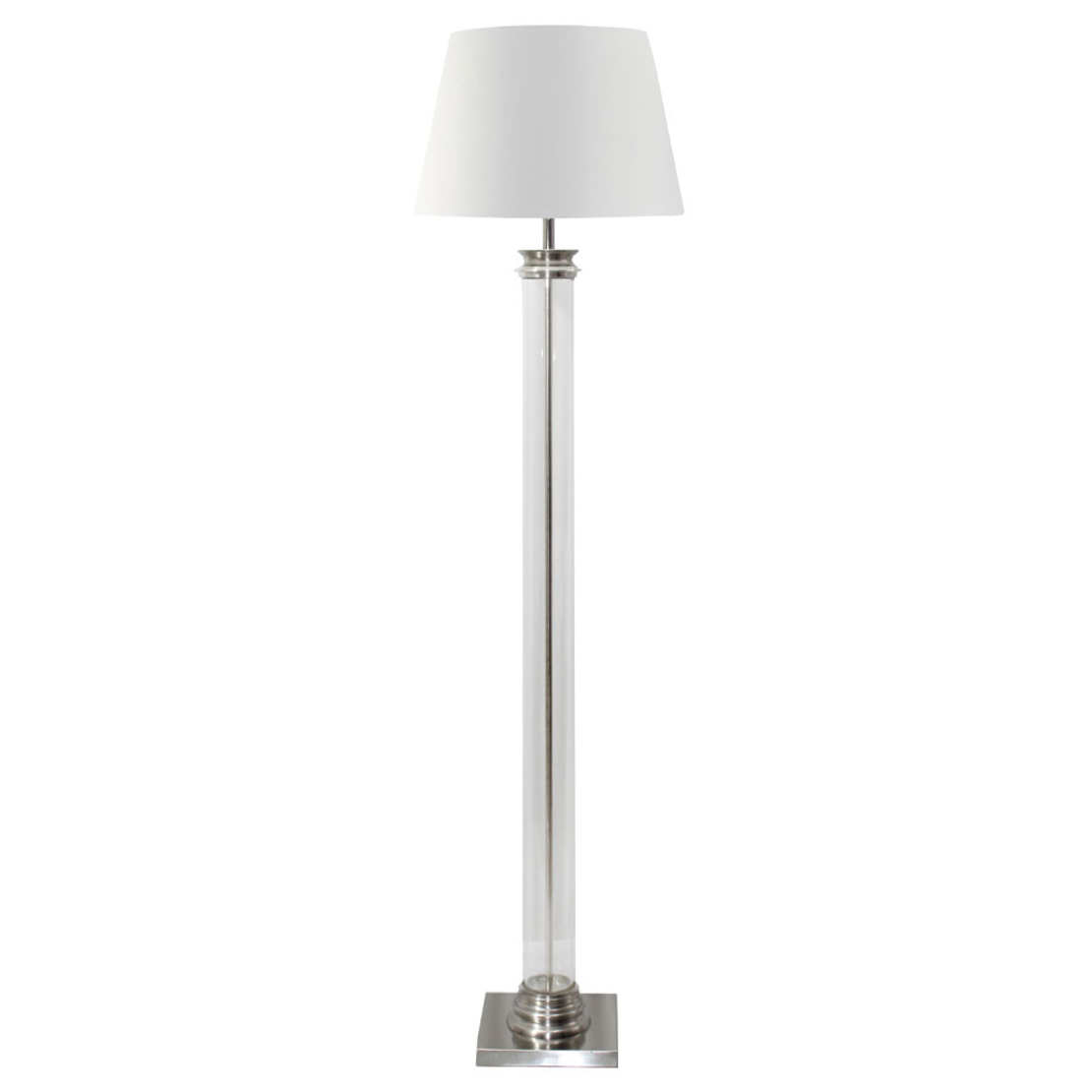 SKYLER LAMP FLOOR SILVER WHITE 41x41xH152cm CE IN