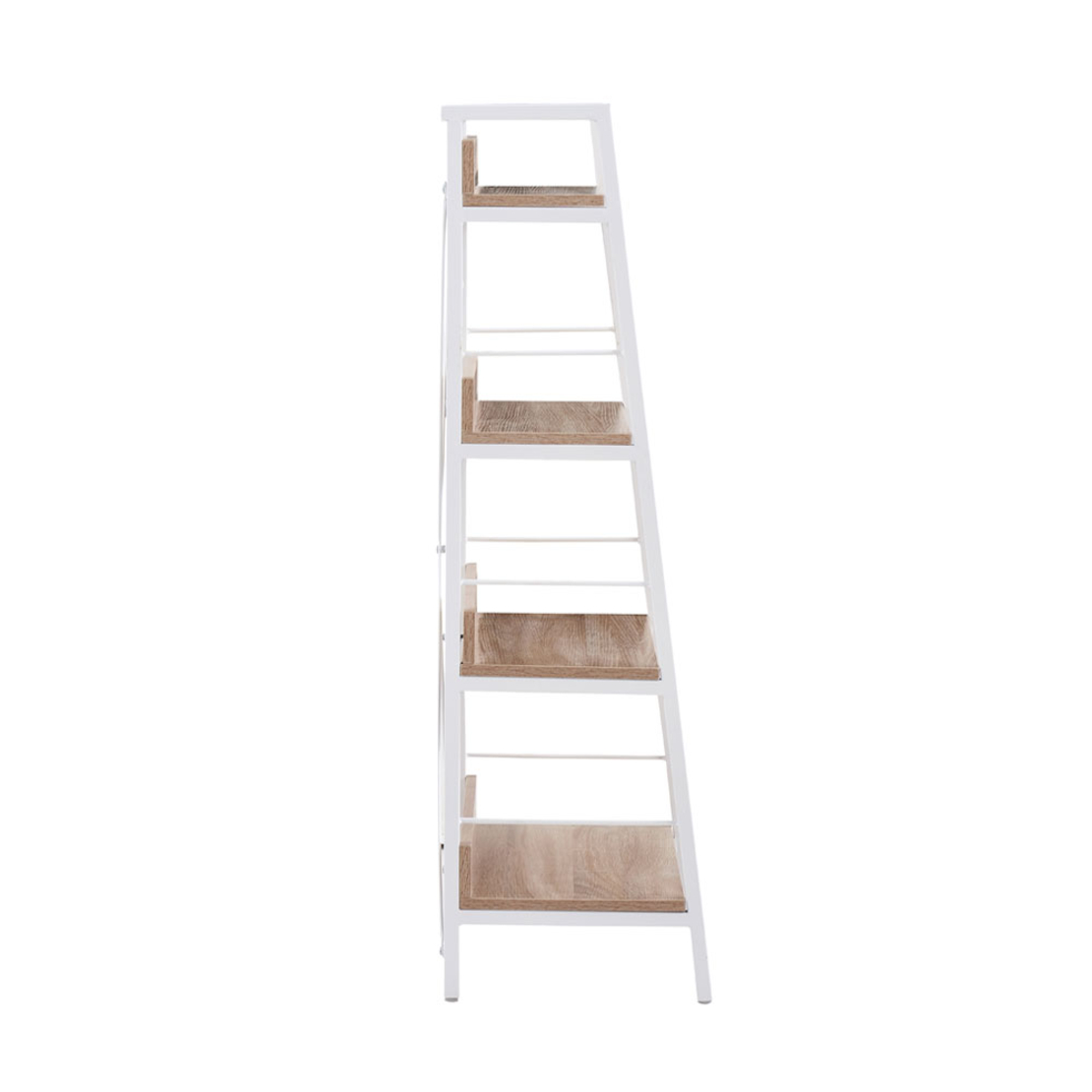ONE STEP UP BOOKCASE 4SHELVES CHIPBOARD WITH MELAMINE SONOMA WHITE 60x35xH117cm E1 PRC
