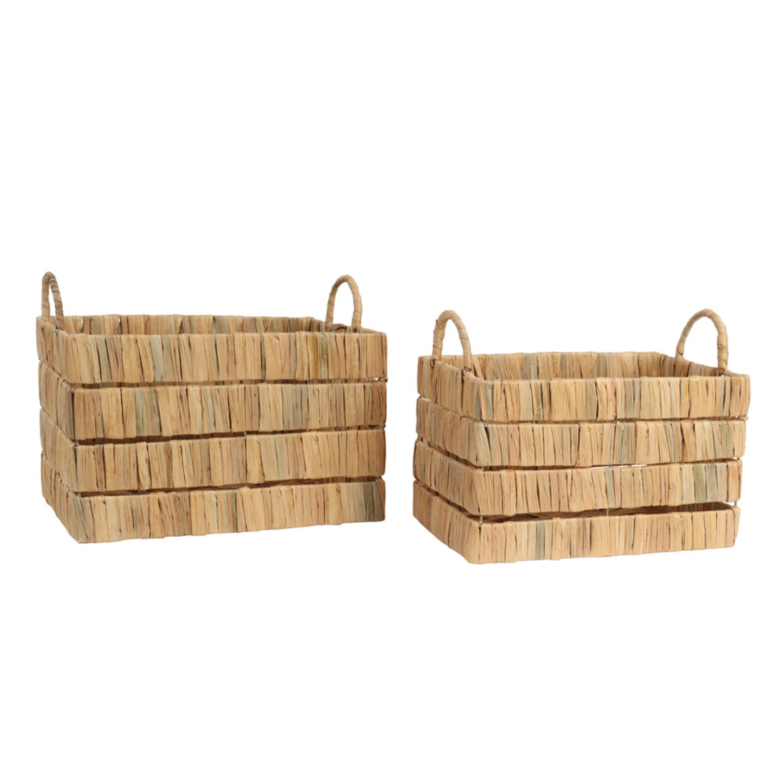 DELOS BASKET WITH HANDLES SET 2PCS SEAGRASS NATURA