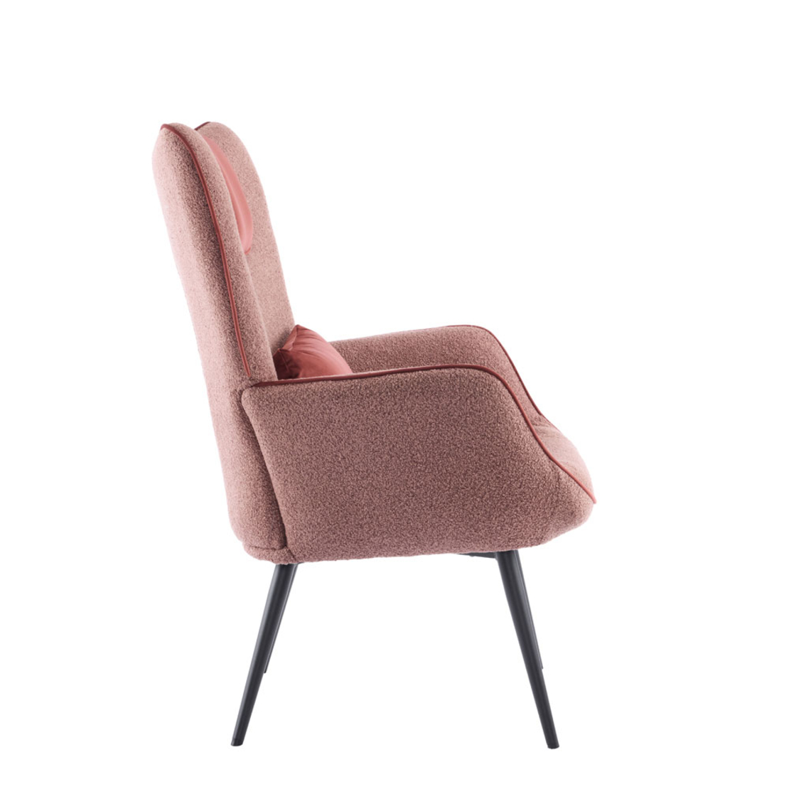 MANIFEST ARMCHAIR FABRIC TERRACOTTA METAL BORDEAUX BLACK PRC