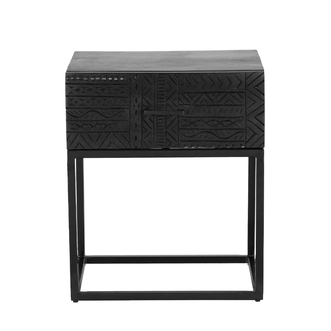 AZTEC NIGHTSTAND 1DRAWER WOOD MANGO BLACK IN