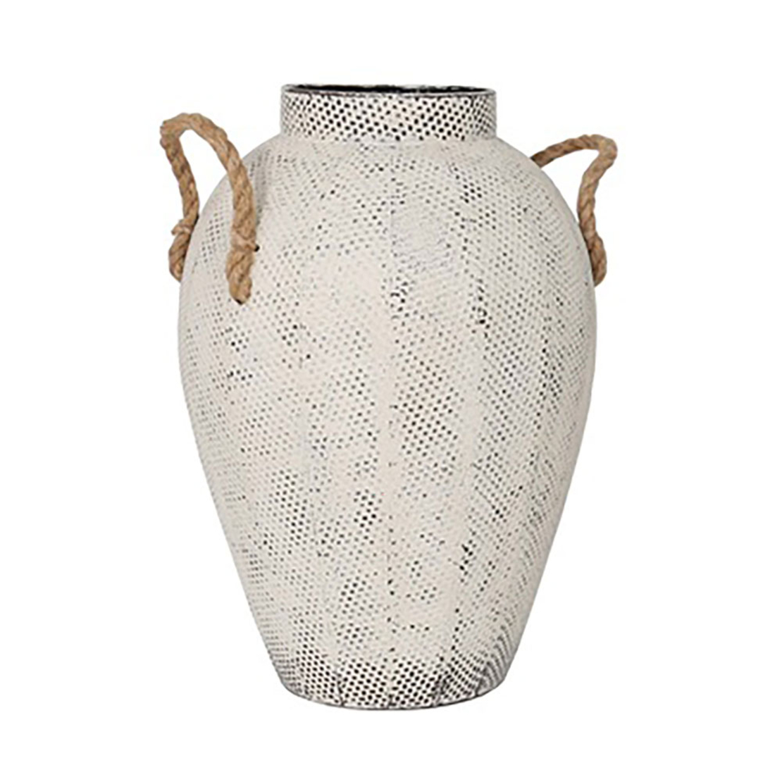 CUPI VASE METAL WHITE D25,5xH41cm PRC