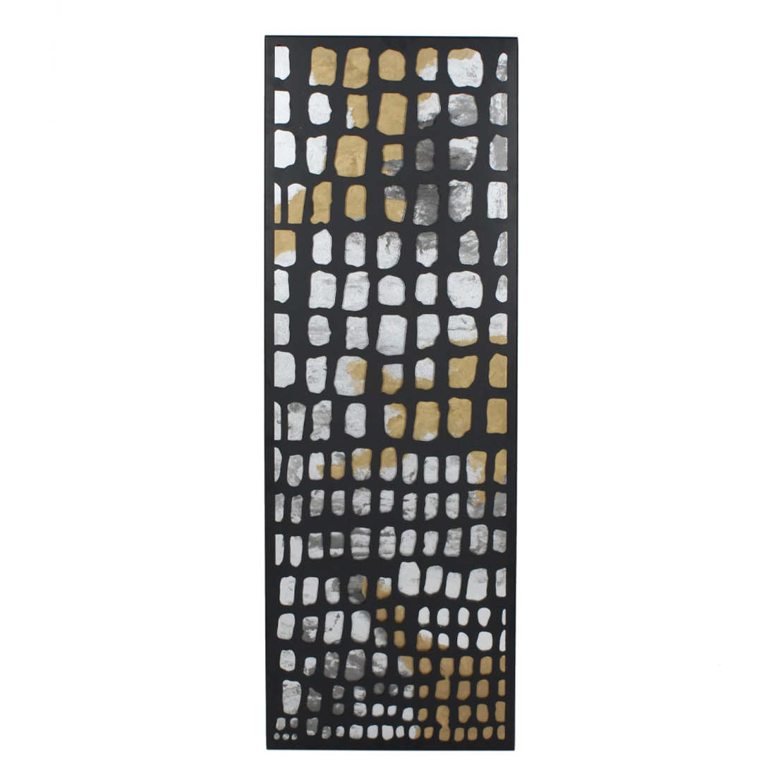 PIC PAINTING DECORATIVE 40x120x2 METAL BLACK GOLD MDF WHITE