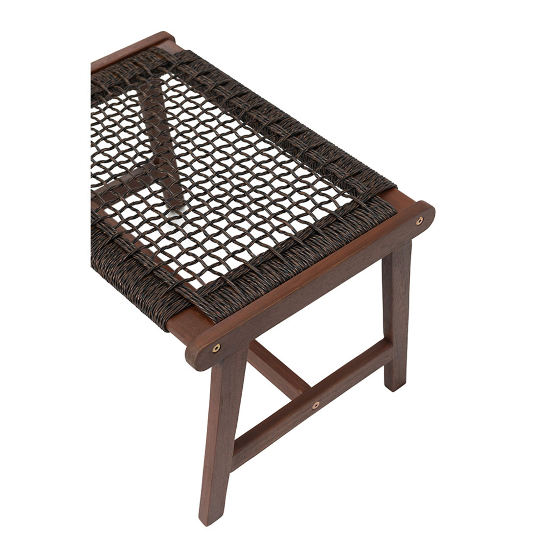 MESH STOOL HIGH DENSITY POLYETHYLENE BROWN ANTIQUE WALNUT 57x41xH35,5cm VN