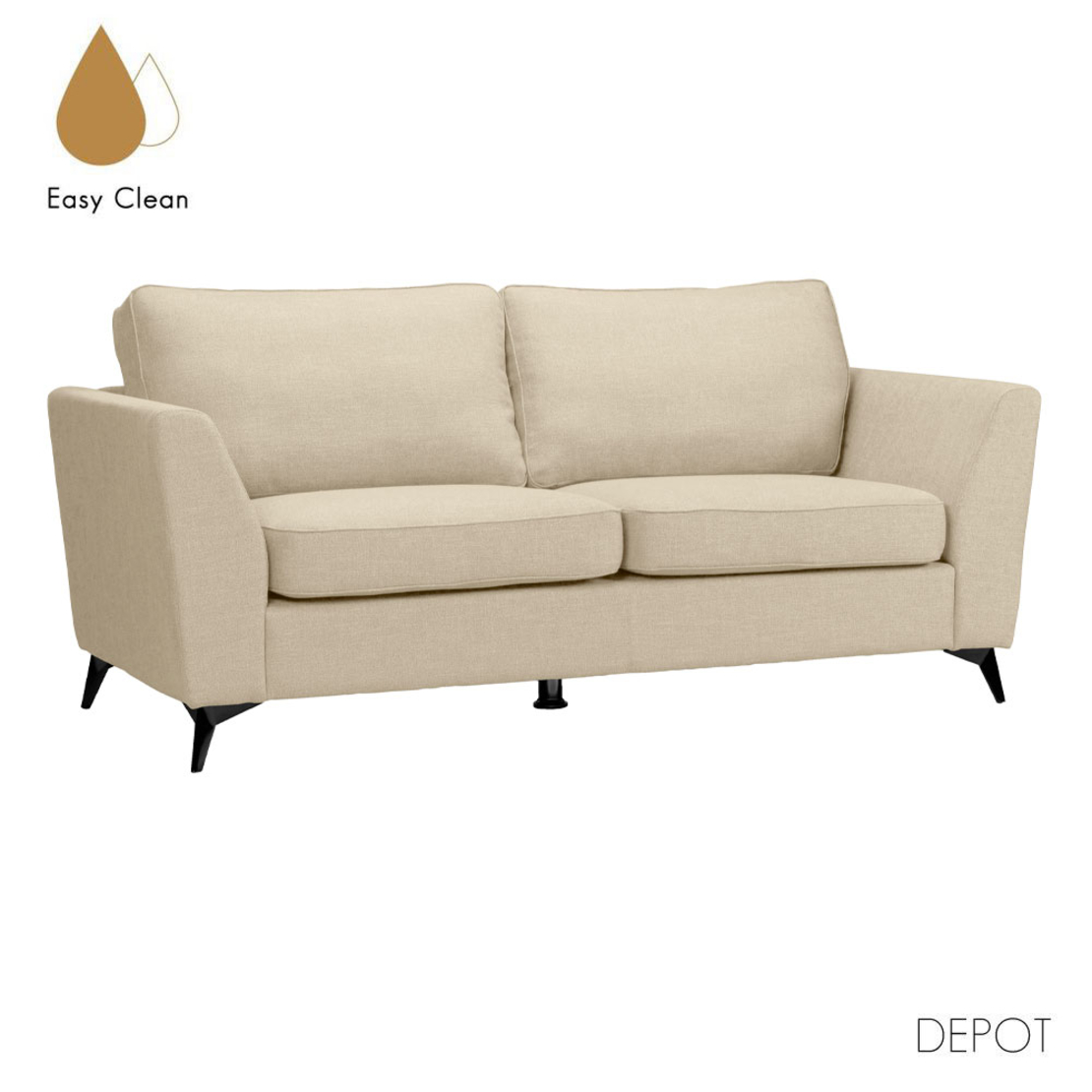 BOEL SOFA 3SEAT EASY CLEAN FABRIC BEIGE E1 EU