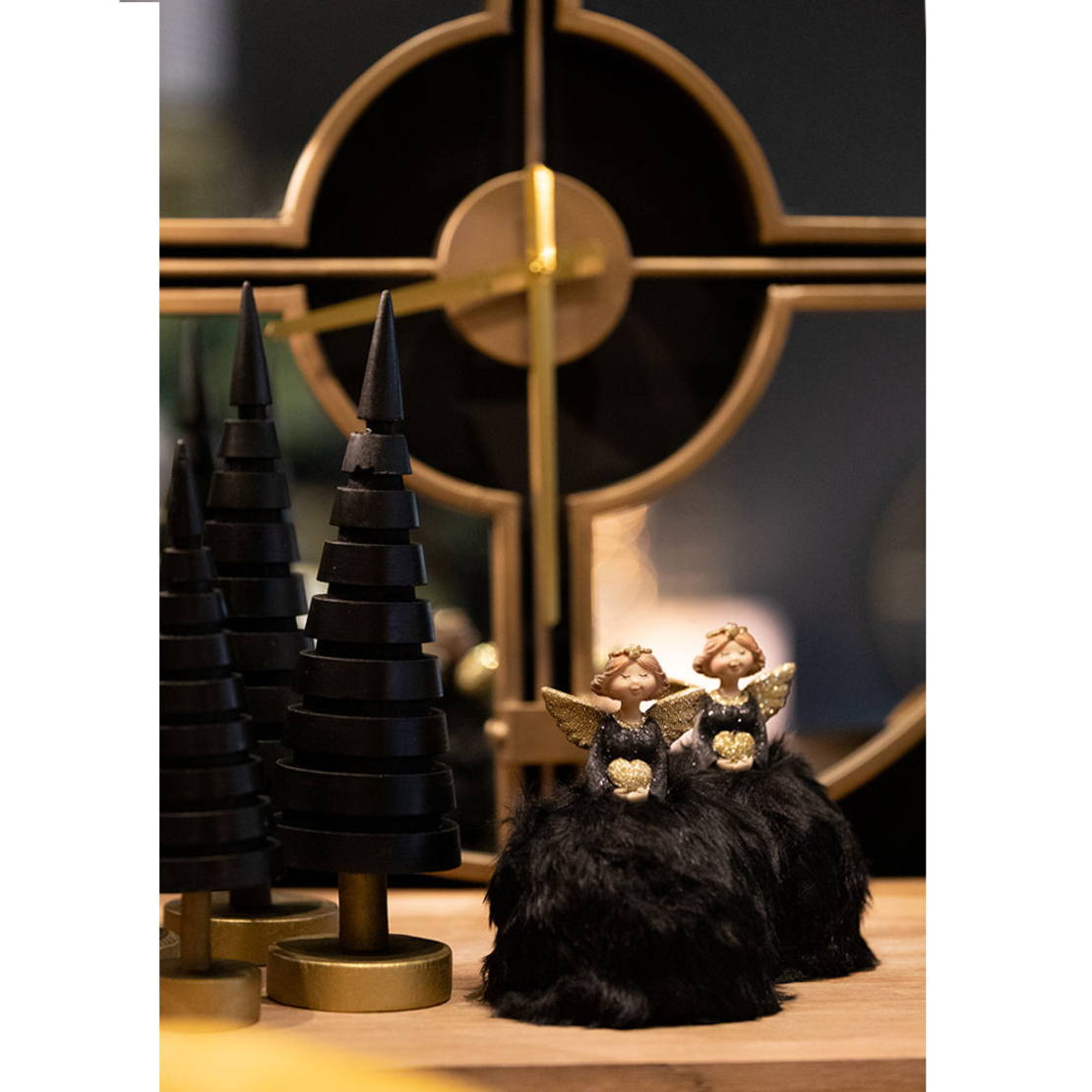 XMAS NIGHT 3 TREE MDF BLACK D8,5xH29cm PRC