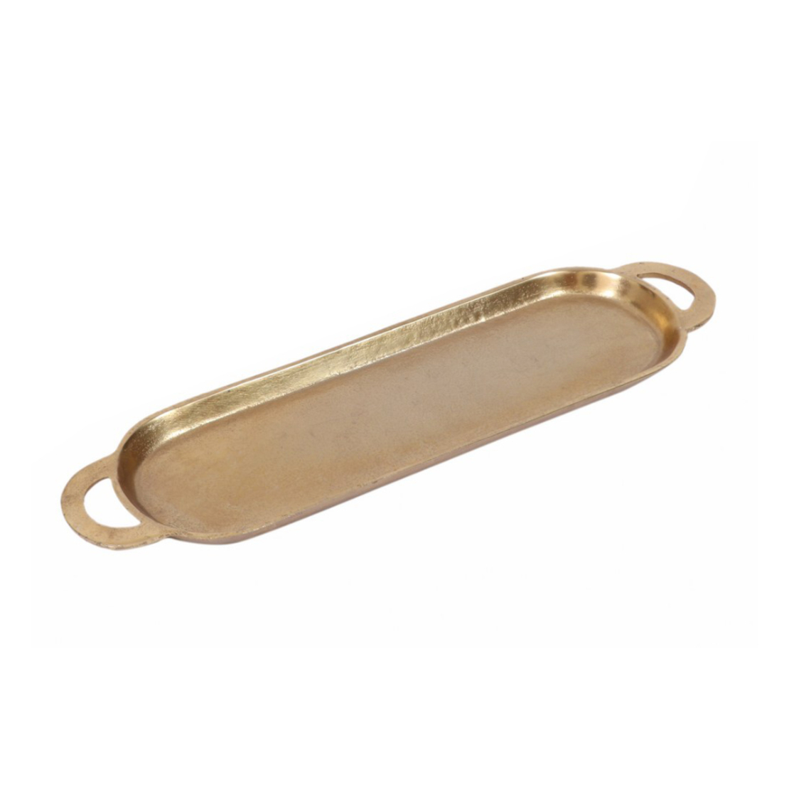 CORLI TRAY WITH HANDLES ALUMINIUM GOLD 60x16xH2,5c