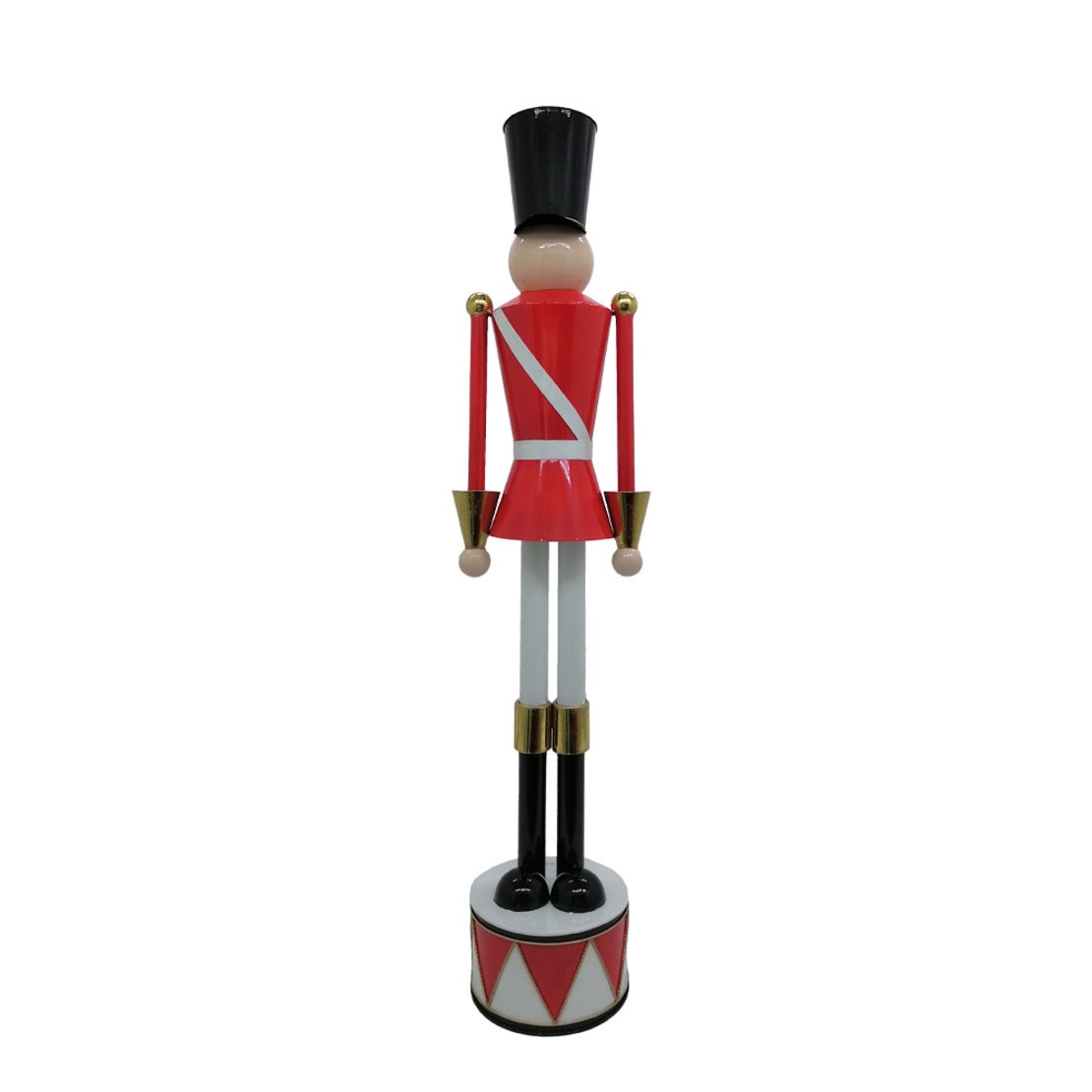 XMAS RED GUARD S DECO METAL WHITE BLACK RED 22x17x