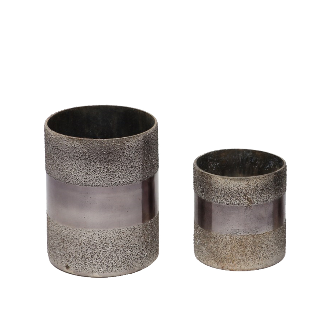 TALOS BASE FOR CANDLE GLASS BLACK ANTIQUE D10xH10,