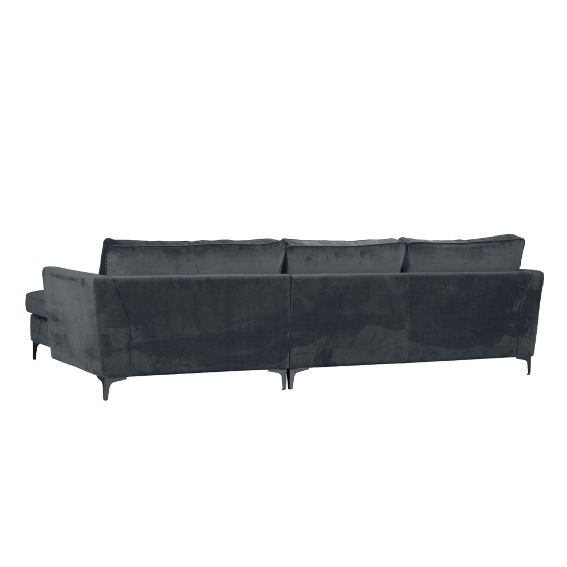 FOREVER SOFA CORNER RIGHT EASY CLEAN FABRIC GREY Velvet 93 EU