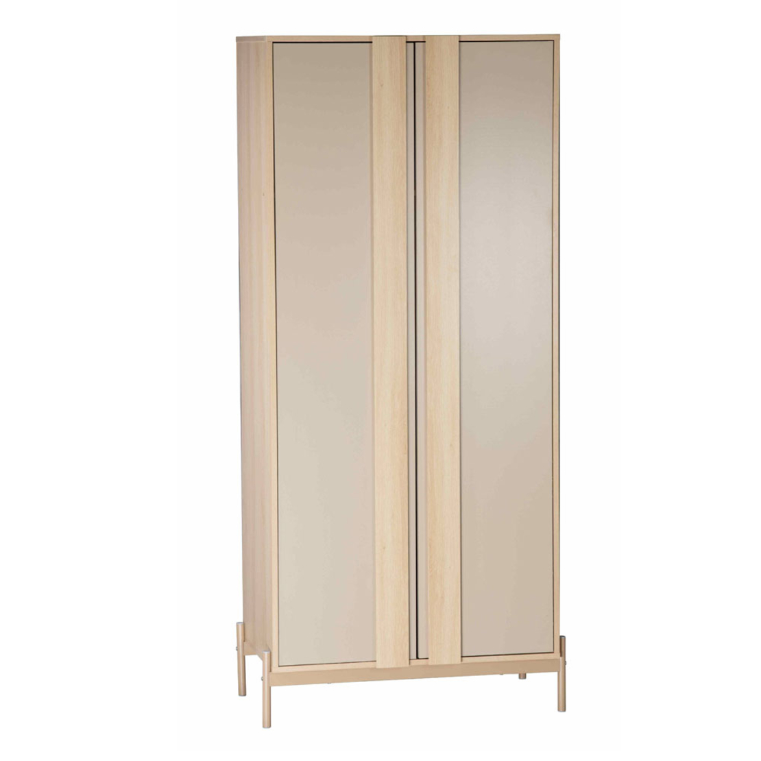 CAPPUCCINO WARDROBE 2DOORS CHIPBOARD WITH MELAMINE CARTA LATTE SONOMA 84.6x50x185 E1 PRC