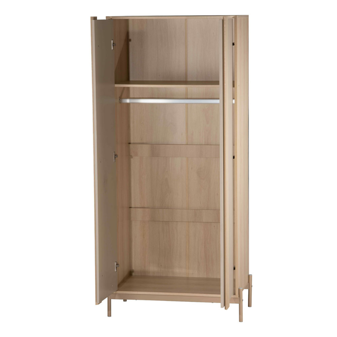 CAPPUCCINO WARDROBE 2DOORS CHIPBOARD WITH MELAMINE CARTA LATTE SONOMA 84.6x50x185 E1 PRC