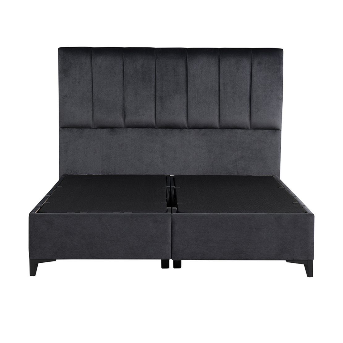STICKS BED WITH STORAGE (FOR MATTRESS 160x200cm) VELVET GREY 26-911 E1 TR