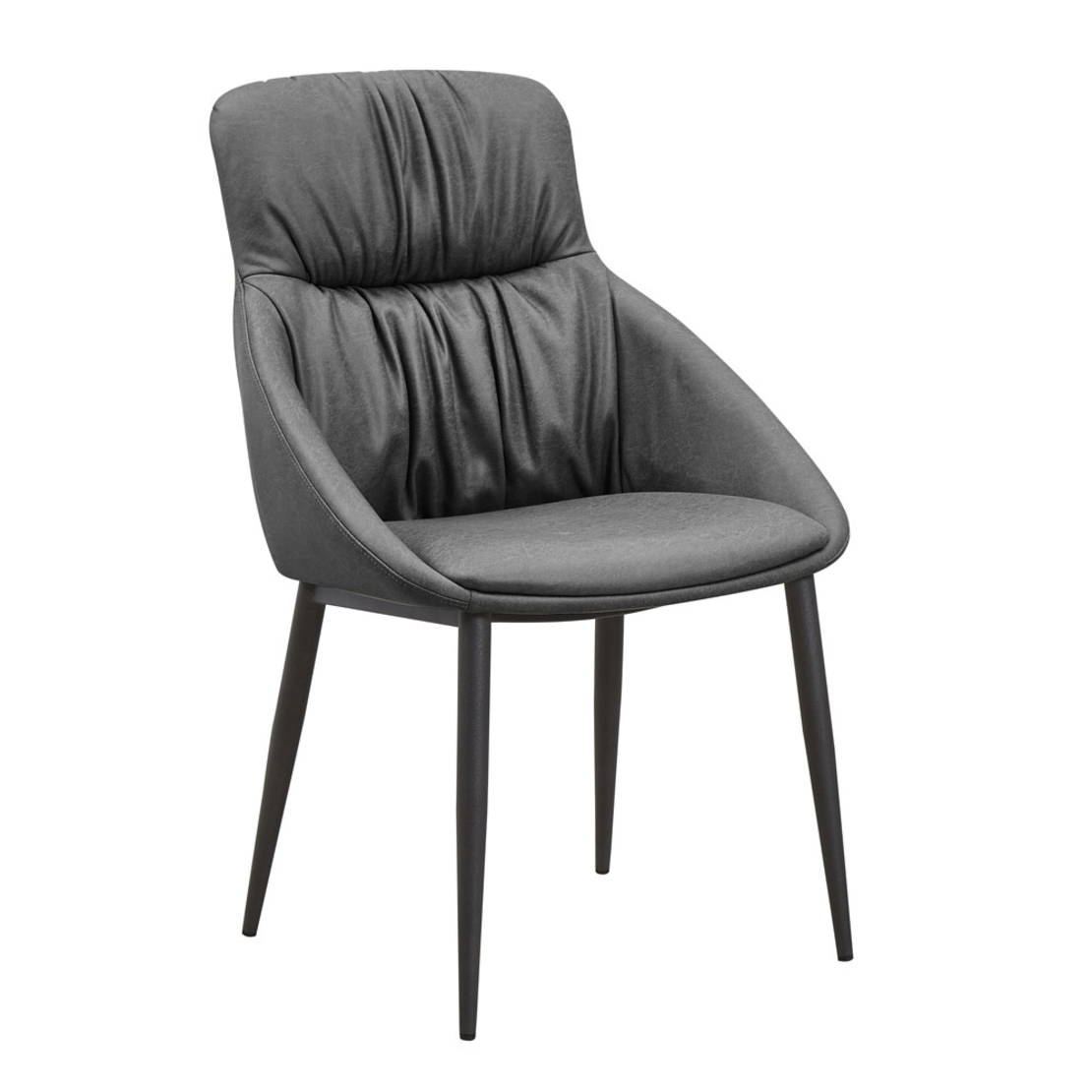TOSCA CHAIR FABRIC GREY METAL BLACK MATTE E1 PRC