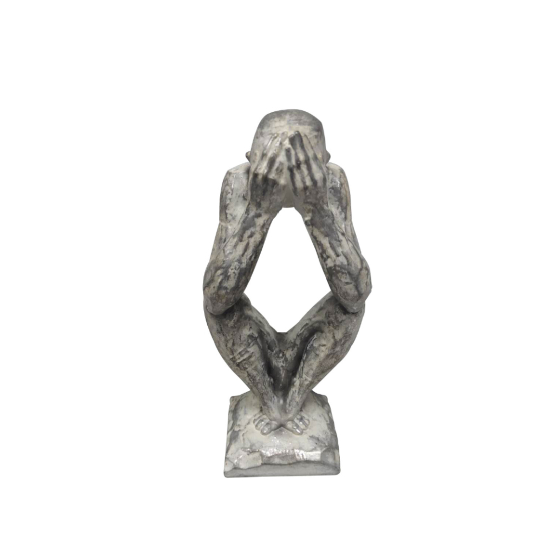PENSEI 3 DECO POLYRESIN SILVER 9x8xH21cm PRC