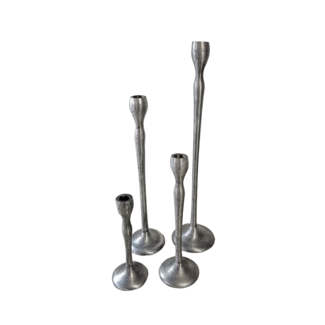 JOLIE CANDLE HOLDER ALUMINIUM SILVER ANTIQUE D12_1