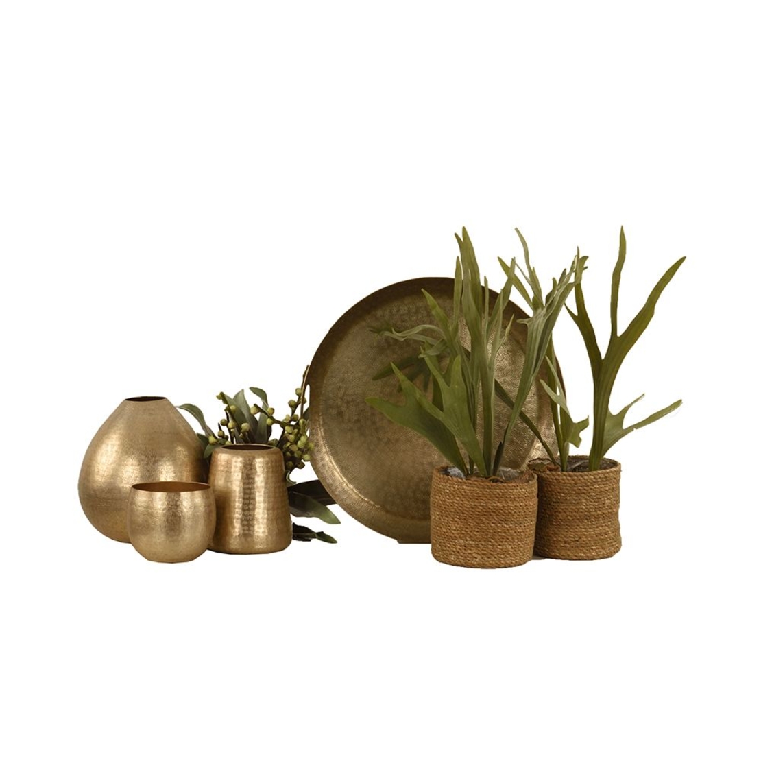 OSCAR VASE ALUMINIUM CHAMPAGNE D17,5xH18cm IN