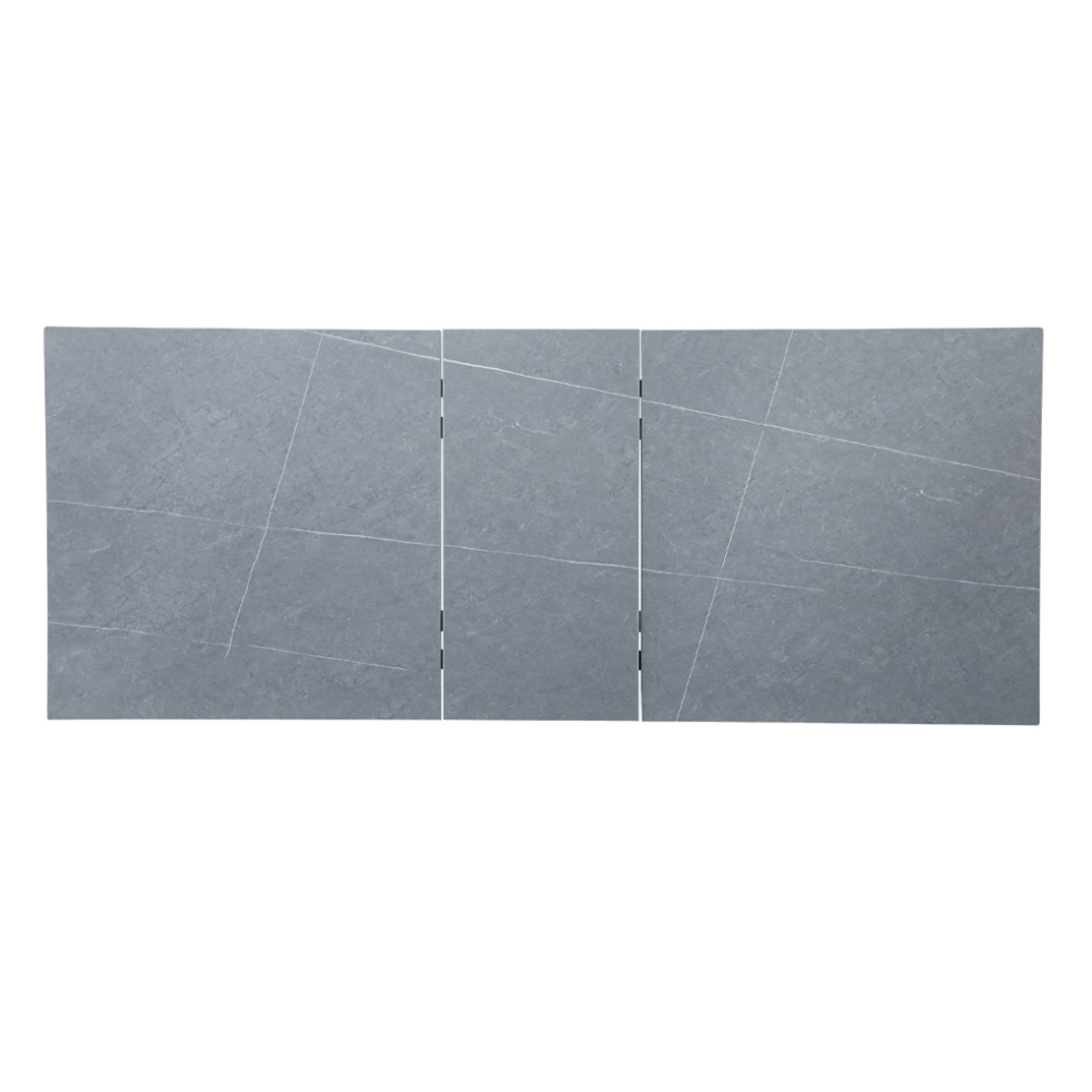ATLANTIS TABLE EXTENDABLE CERAMIC GREY WITH MARBLE PATTERN METAL BLACK PRC