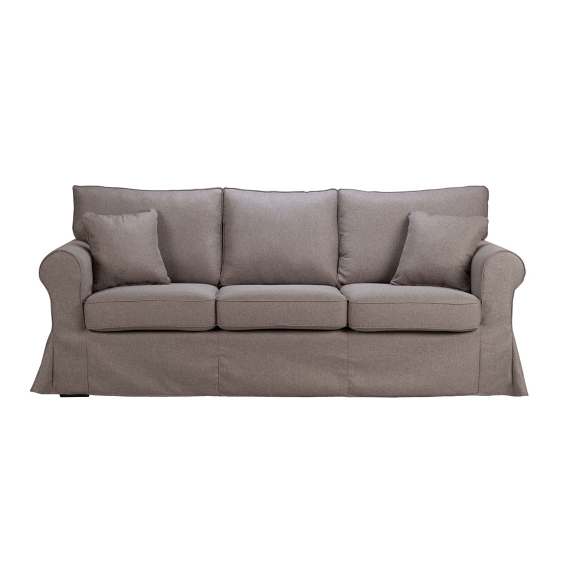 ASHLEY SOFA 3SEAT REMOVABLE COVER EASY CLEAN FABRIC BROWN LIGHT E1 EU